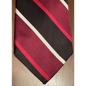 Express Red Black Burgundy ￼100% Silk Men’s Neck Tie Made In China